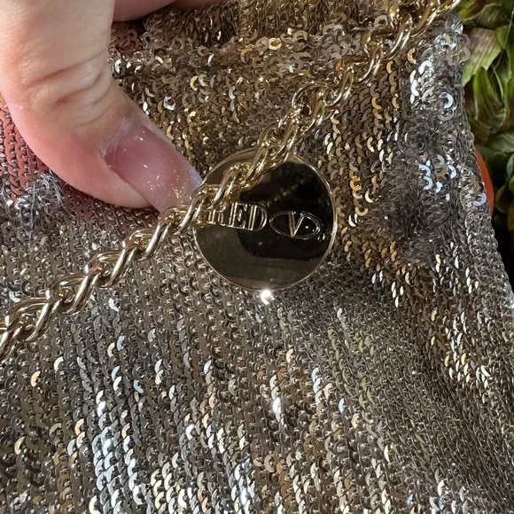 Beautiful Red Valentino Sequin Crossbody/ Clutch - Picture 5 of 7